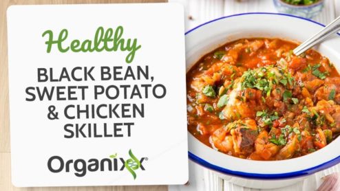 Black Bean, Sweet Potato and Chicken Skillet