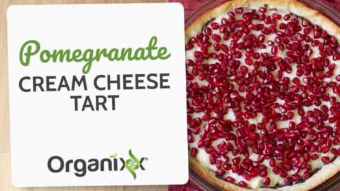 Low-Carb Pomegranate Cream Cheese Tart