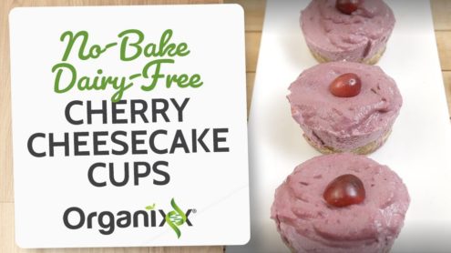 No Bake Dairy-Free Cherry Cheesecake Cups