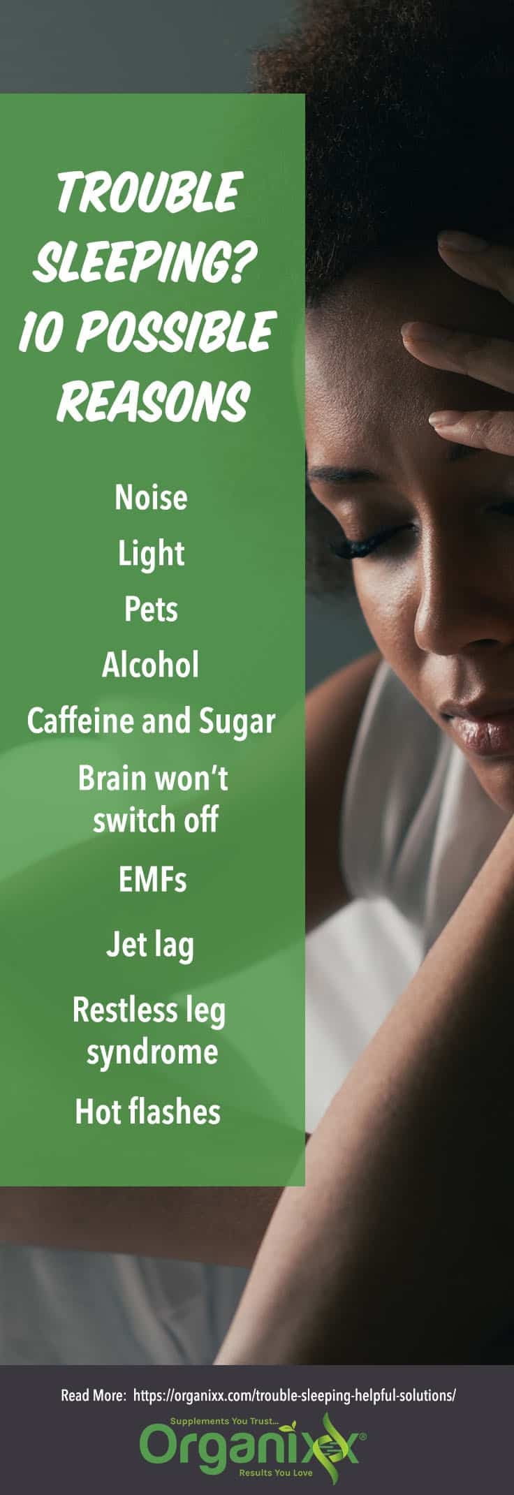 trouble sleeping infographic