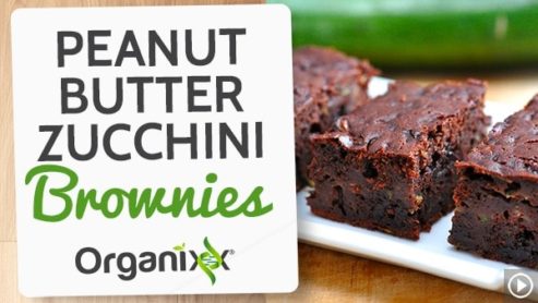 Peanut Butter Zucchini Brownies