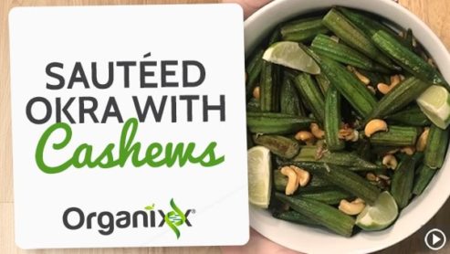 Sautéed Okra with Cashews